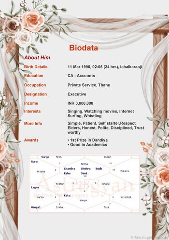  Biodata format for Marriage with kundli