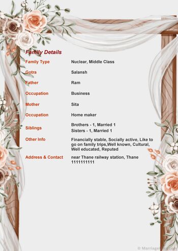  Biodata format for Marriage